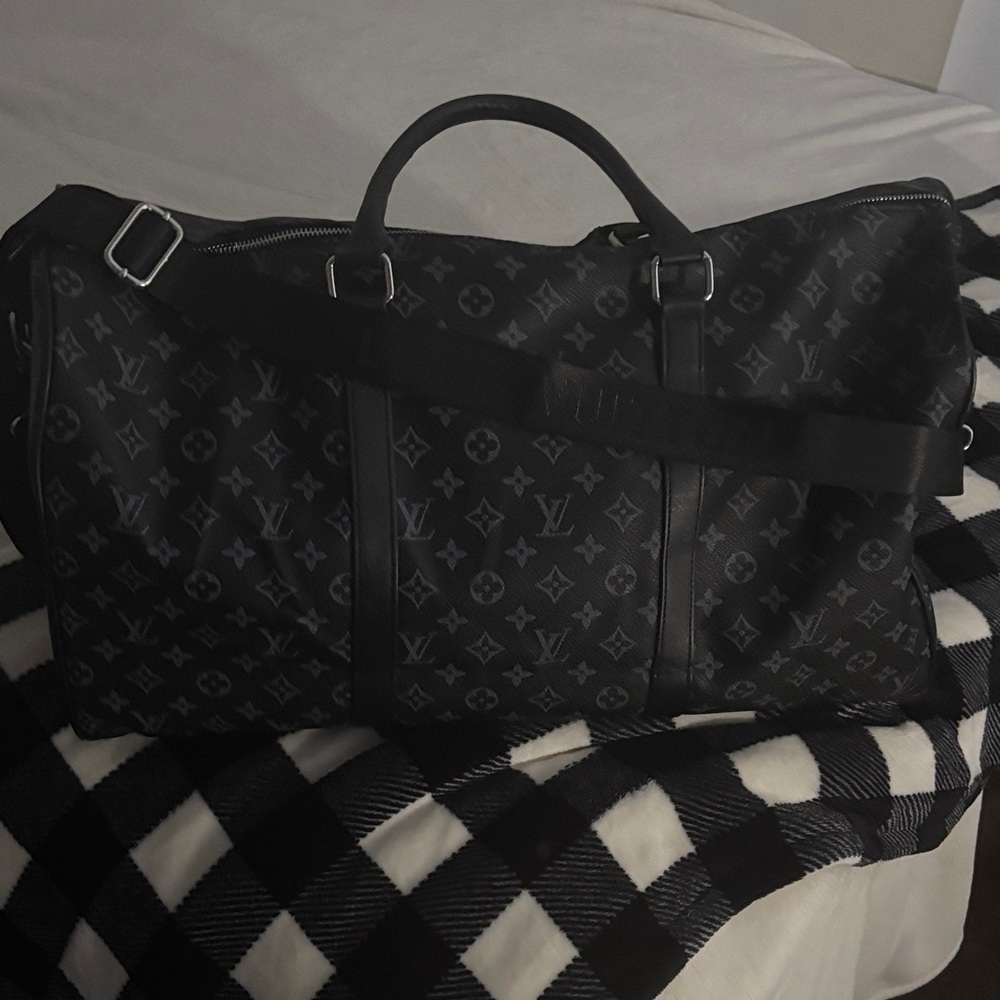 Louis Vuitton Black Monogram Duffel Bag